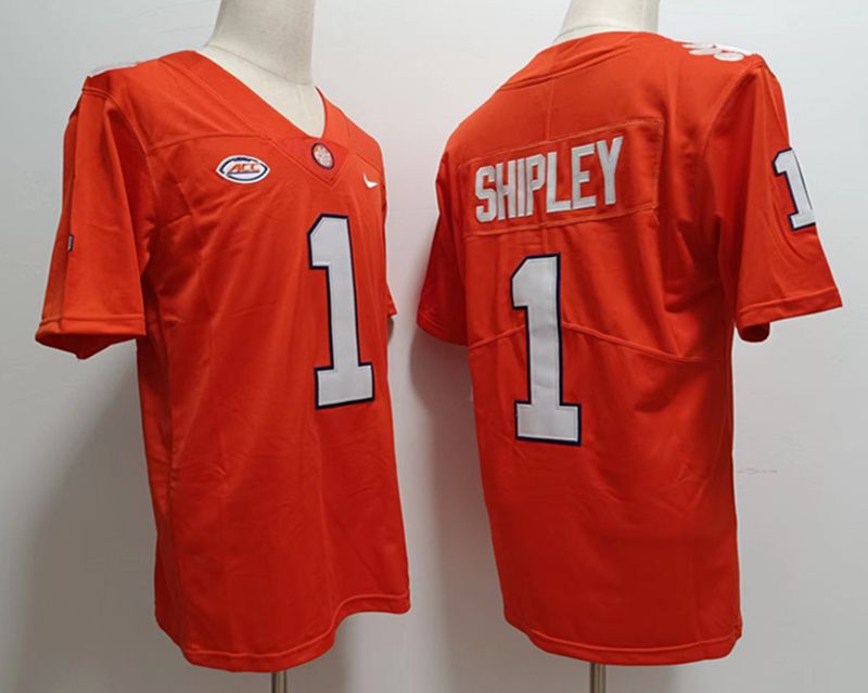 Men Clemson Tigers 1 Shipley Orange Nike 2025 NCAA Jersey